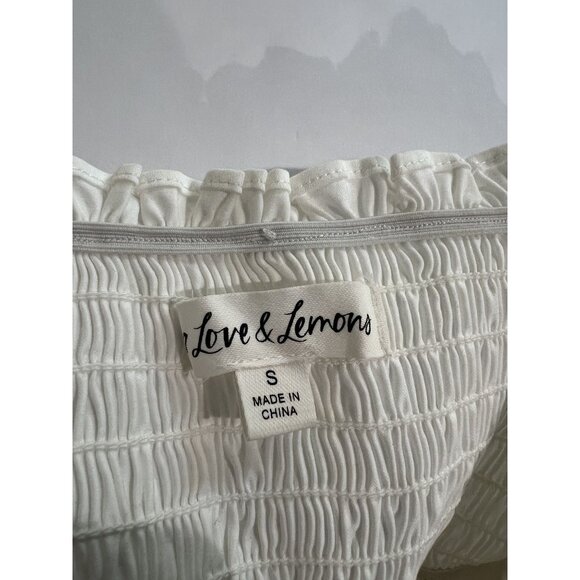 For Love & Lemons Crochet Daisy Crop Top in Ivory - Picture 5 of 5